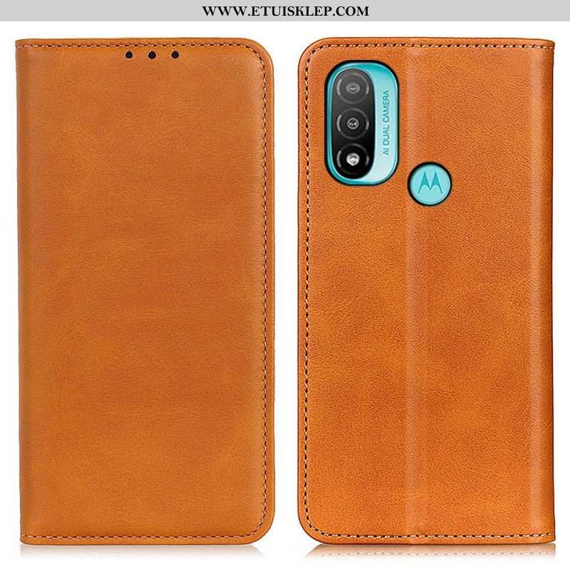 Etui Na Telefon do Moto E40 / E30 / E20 Etui Folio Elegancka Dwoina Skórzana